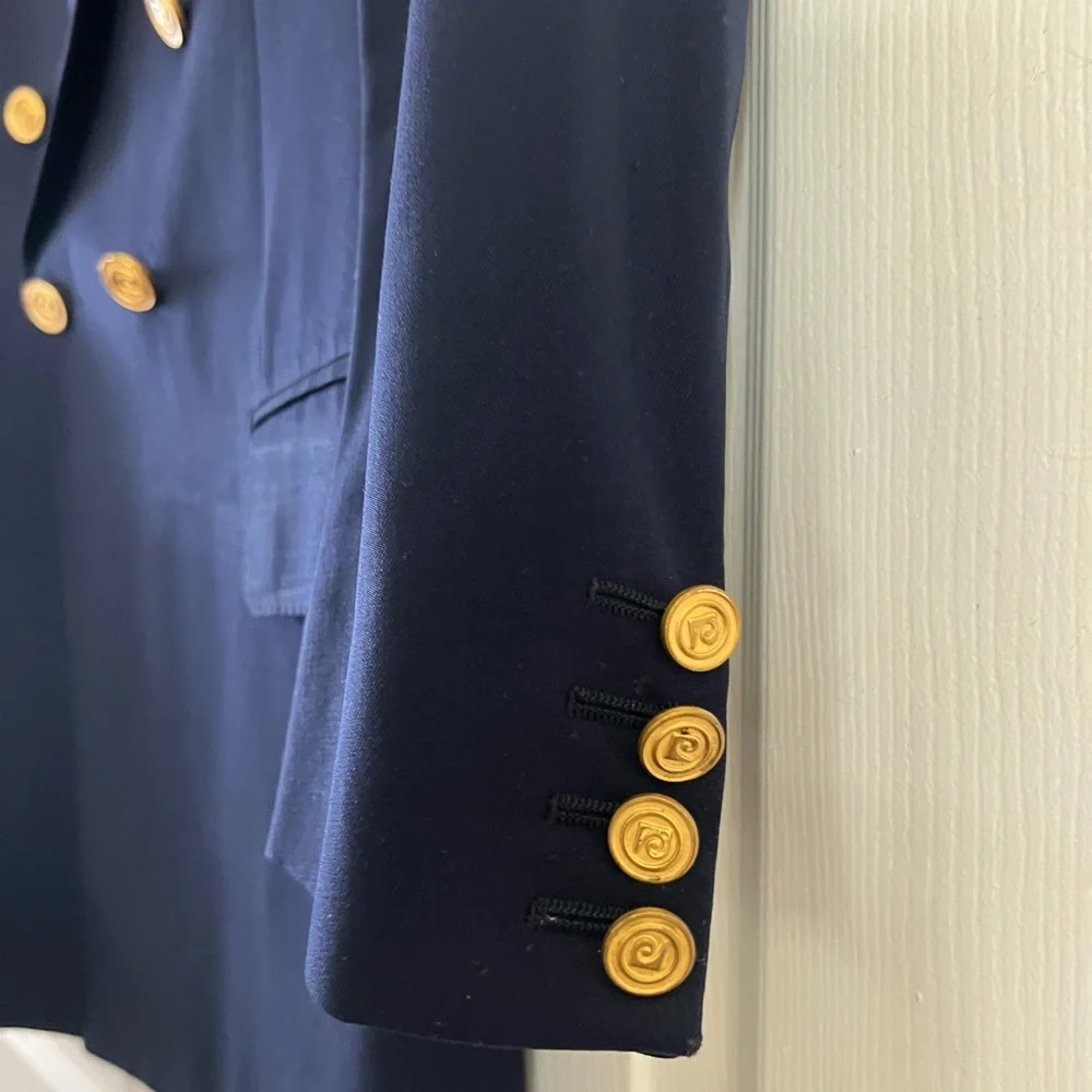 Navy Blue Blazer with gold buttons - Picture 2 of 8